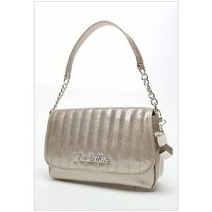 Lux DeVille Champagne Glitter Gold Retro Vinyl Bag